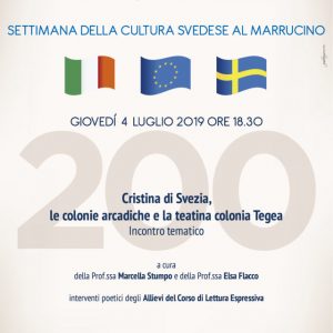 Incontro tematico CRISTINA DI SVEZIA, LE COLONIE ARCADICHE E LA TEATINA COLONIA TEGEA