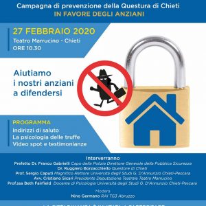 La sicurezza non ha età, evento rinviato